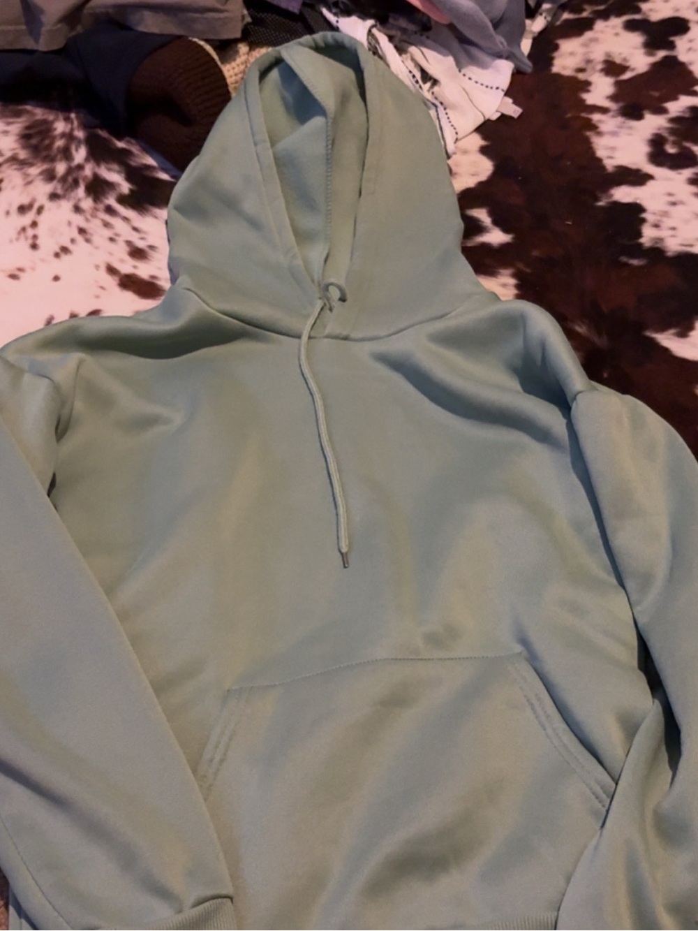 womens Mint Green Hooded Sweatshirt - Classic Pullover